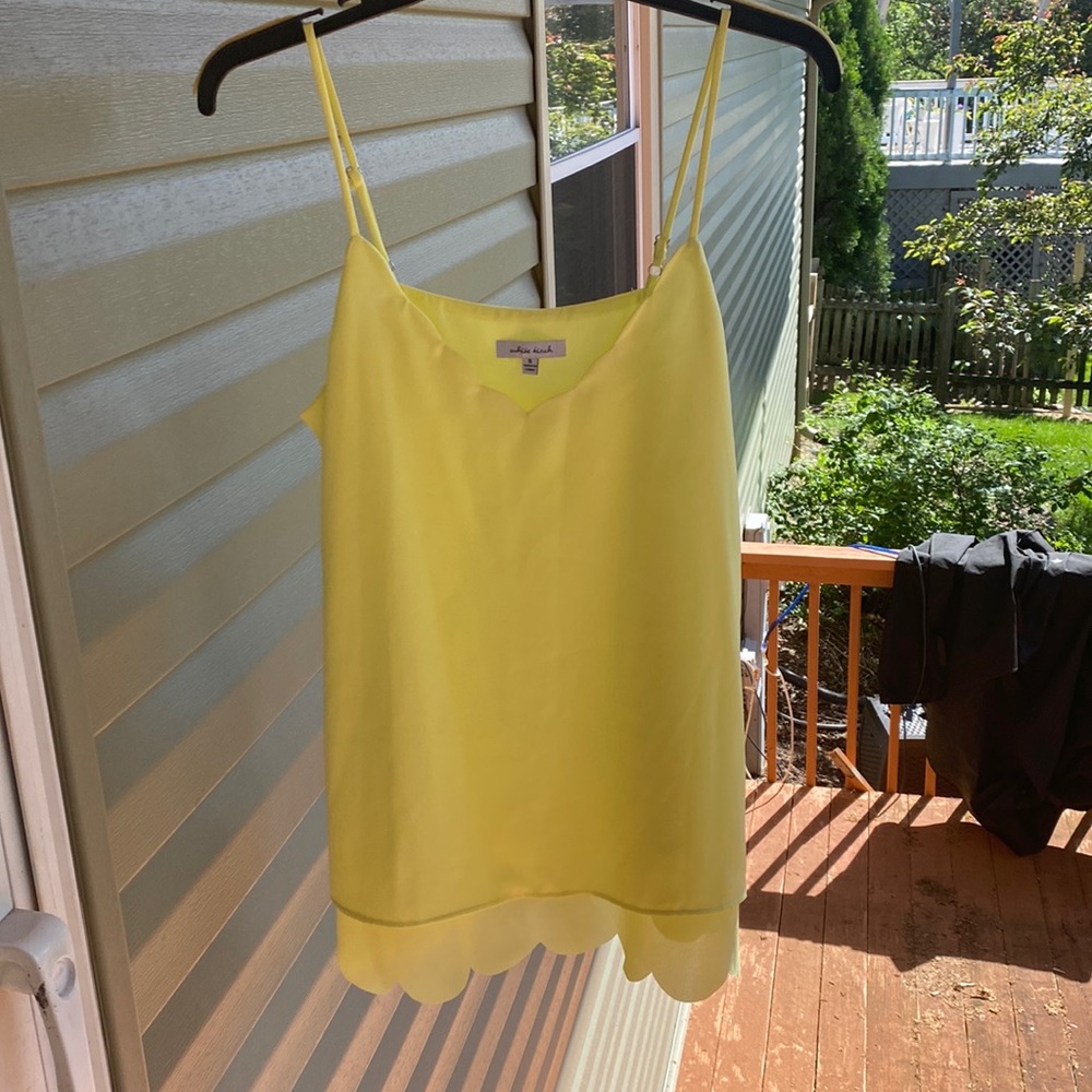 White birch Lemon yellow tank top blouse